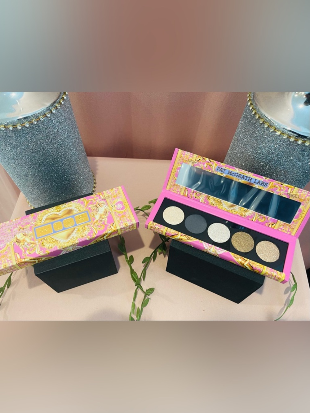 Pat McGrath Pink Metallic Eyeshadow Set - Ivory, Charcoal, Gold